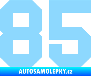 Samolepka Startovní číslo 85 světle modrá