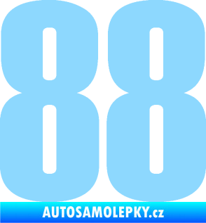 Samolepka Startovní číslo 88 typ 2        světle modrá