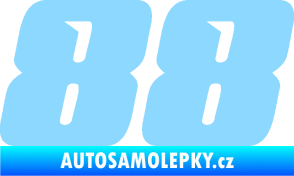 Samolepka Startovní číslo 88 typ 6 světle modrá