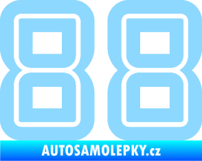 Samolepka Startovní číslo 88 typ 7 světle modrá