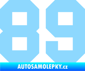 Samolepka Startovní číslo 89 světle modrá