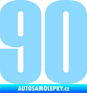 Samolepka Startovní číslo 90 typ 2          světle modrá