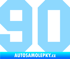 Samolepka Startovní číslo 90 světle modrá
