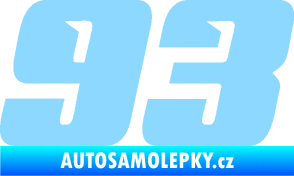 Samolepka Startovní číslo 93 typ 6 světle modrá