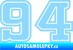 Samolepka Startovní číslo 94 typ 5 světle modrá