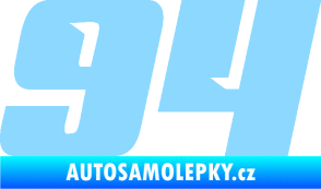 Samolepka Startovní číslo 94 typ 6 světle modrá