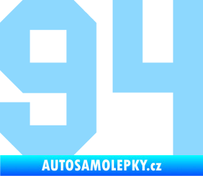 Samolepka Startovní číslo 94 světle modrá