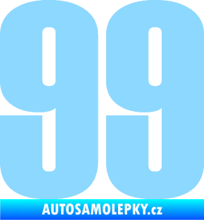 Samolepka Startovní číslo 99 typ 2      světle modrá