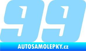 Samolepka Startovní číslo 99 typ 6 světle modrá