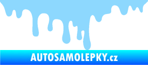 Samolepka Stékající skvrna 002 levá krevní cákanec světle modrá