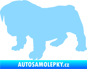 Samolepka Štěňátko 004 levá francouzský buldoček světle modrá