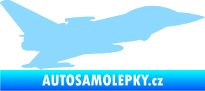 Samolepka Stíhací letoun 002 pravá světle modrá