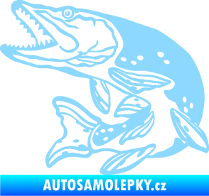 Samolepka Štika 002 levá světle modrá