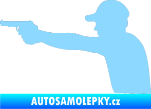 Samolepka Střelec silueta 001 levá světle modrá
