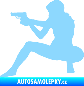 Samolepka Střelkyně 003 levá světle modrá