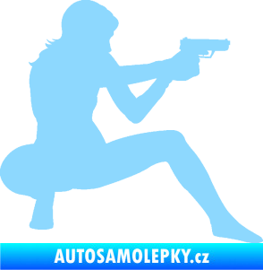 Samolepka Střelkyně 003 pravá světle modrá