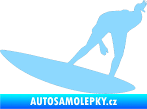 Samolepka Surfař 001 levá světle modrá