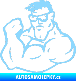 Samolepka Svalovec levá světle modrá