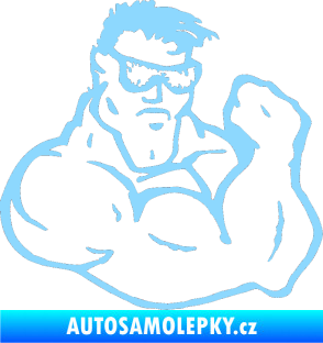 Samolepka Svalovec pravá světle modrá