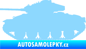 Samolepka Tank 001 levá WW2 světle modrá