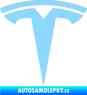 Samolepka Tesla - znak světle modrá