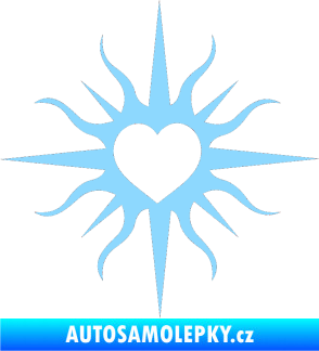 Samolepka Tetování 158 srdce světle modrá