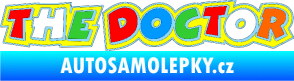 Samolepka The Doctor barevná - Valentino Rossi světle modrá
