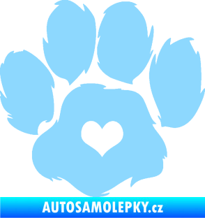 Samolepka Tlapka 006 levá světle modrá