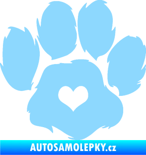 Samolepka Tlapka 006 pravá světle modrá