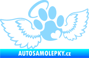 Samolepka Tlapka 010 andělíček levá světle modrá