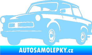 Samolepka Trabant karikatura levá světle modrá