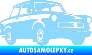 Samolepka Trabant karikatura pravá světle modrá