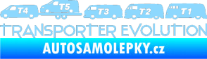 Samolepka Transporter evolution - levá světle modrá