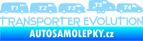 Samolepka Transporter evolution - pravá světle modrá
