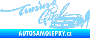 Samolepka Tuning girl světle modrá