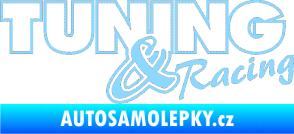 Samolepka Tuning racing obrys světle modrá
