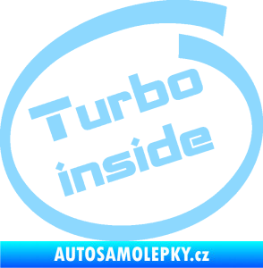 Samolepka Turbo inside světle modrá