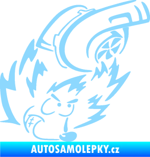 Samolepka Turbo ježek pravá světle modrá