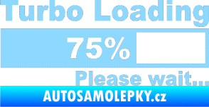 Samolepka Turbo loading světle modrá
