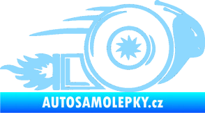 Samolepka Turbo šnek 002 pravá světle modrá