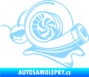 Samolepka Turbo šnek 004 levá světle modrá