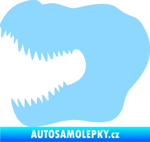 Samolepka Tyrannosaurus Rex lebka 001 levá světle modrá