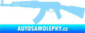 Samolepka Útočná puška AK 47 levá světle modrá
