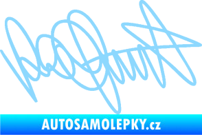 Samolepka Valentino Rossi podpis světle modrá