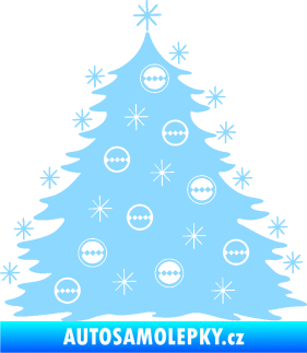 Samolepka Vánoční stromeček 001 světle modrá