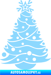 Samolepka Vánoční stromeček 002 světle modrá