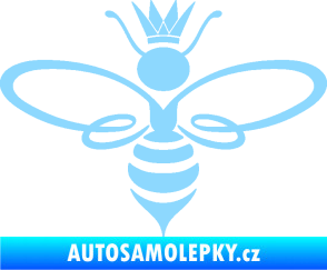 Samolepka Včela 004 královna světle modrá