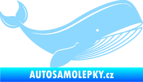 Samolepka Velryba 001 pravá světle modrá