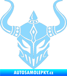 Samolepka Vikingská helma světle modrá
