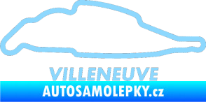 Samolepka Okruh Villeneuve světle modrá